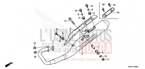 SILENCIEUX D'ECHAPPEMENT CBF125MD de 2013